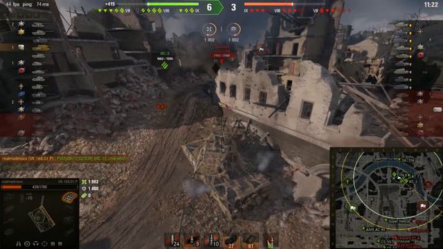 VK 168.01 P Фармим с ПА+резервы. 3328 урона. 188.375 серебра смотреть онлайн