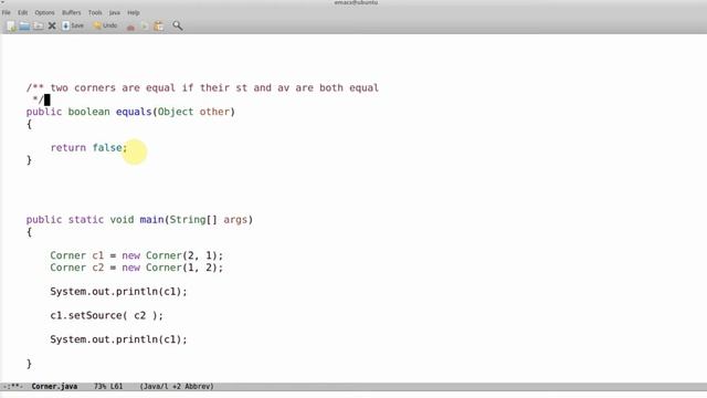 Corner Class toString and equals смотреть онлайн