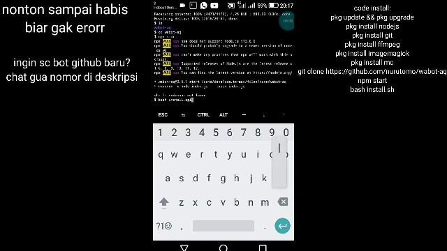 PASANG BOT WHATSAAP TERMUX VIA GITHUB WORK 100% смотреть онлайн