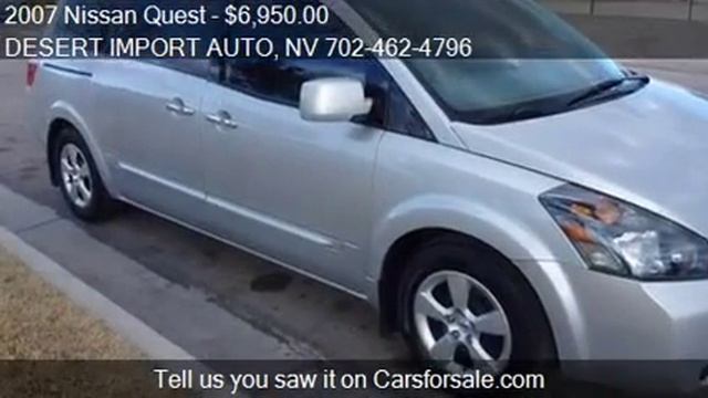 2007 Nissan Quest 3.5 4dr Minivan For Sale In Las Vegas, NV