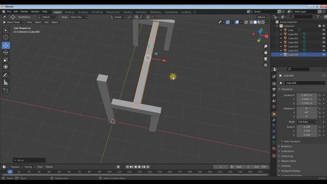 Blender уроки №3 Моделируем скамейку - практика смотреть онлайн
