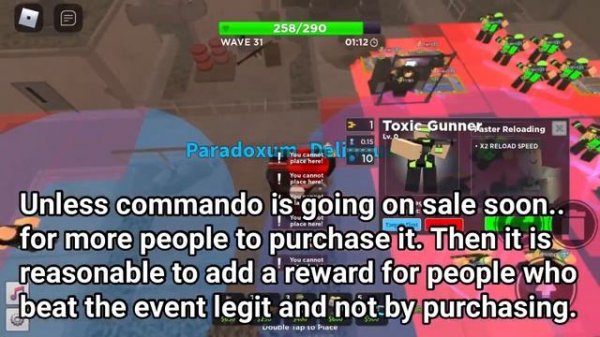 Is Commando Returning to TDS? OG gladiator skin? and Hidden wave reward? Roblox TDS..