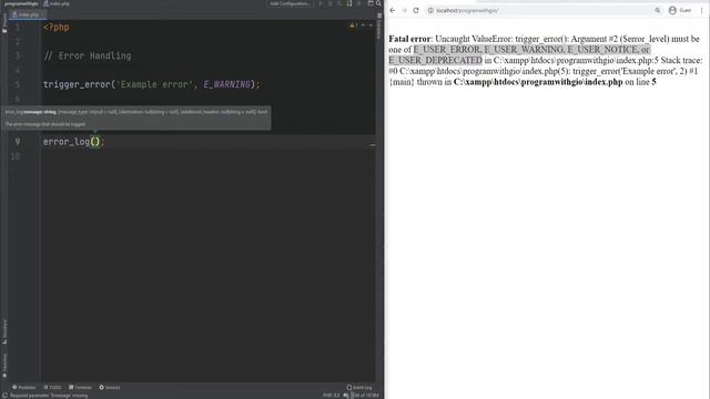 PHP Error Handling & Error Handlers - Full PHP 8 Tutorial смотреть онлайн