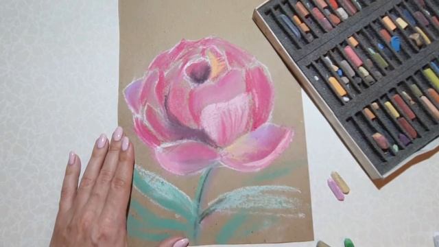 Рисуем пион пастелью ? смотреть онлайн