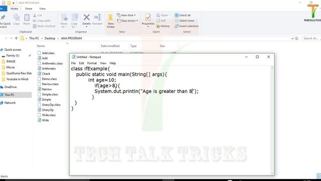 if statement in java | Part - 9 | Java tutorial for beginners | Tech Talk Tricks смотреть онлайн