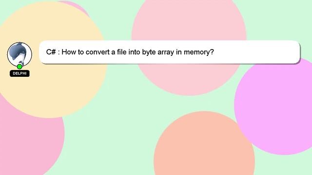 C# : How to convert a file into byte array in memory? смотреть онлайн