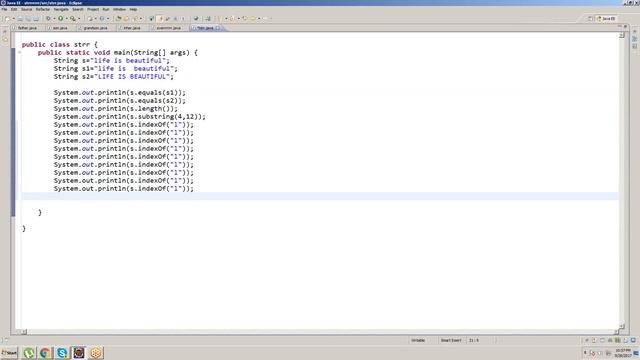 JAVA OBJECT,STRING CLASS WITH EXAMPLE смотреть онлайн