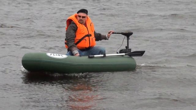 Тест лодки ПВХ Флинк 240L с элетромотором смотреть онлайн