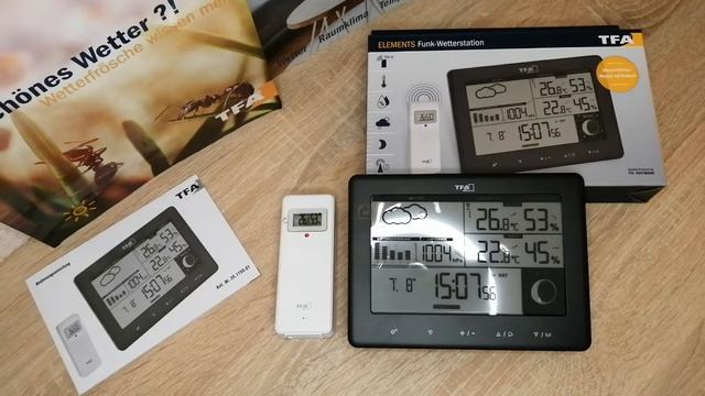 Цифровая метеостанция TFA ELEMENTS 35115801 смотреть онлайн