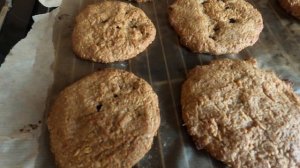 Овсяное печенье на основе яблочного пюре.