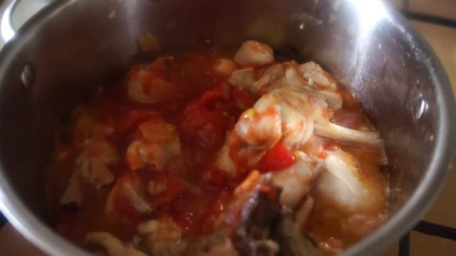 Чахохбили с курицей. Chakhokhbili with chicken. смотреть онлайн