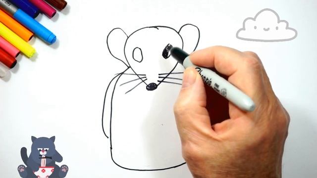 Drawing and coloring mouse for kids/Рисование мыши для детей/Menggambar tikus untuk anak-anak смотреть онлайн