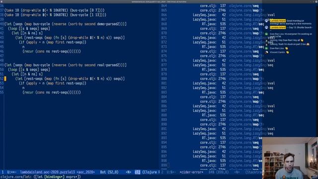 Advent of Code in Clojure - 2020 day 13 смотреть онлайн