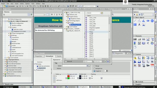 How to use Dropdown List on TIA Portal V17 with WinCC Advance? смотреть онлайн