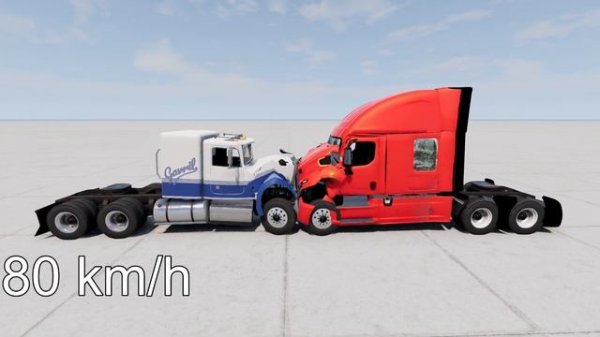 OLD Truck VS NEW Truck! 150 Km/H CRASH TEST! - BeamNg Drive