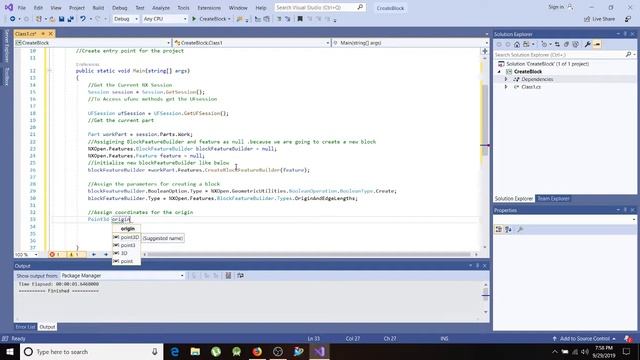 NX open C# Create Block смотреть онлайн