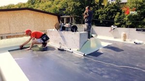 Мембранная кровля из ПВХ, технология монтажа мембранной кровли (Восход, Часть 8)