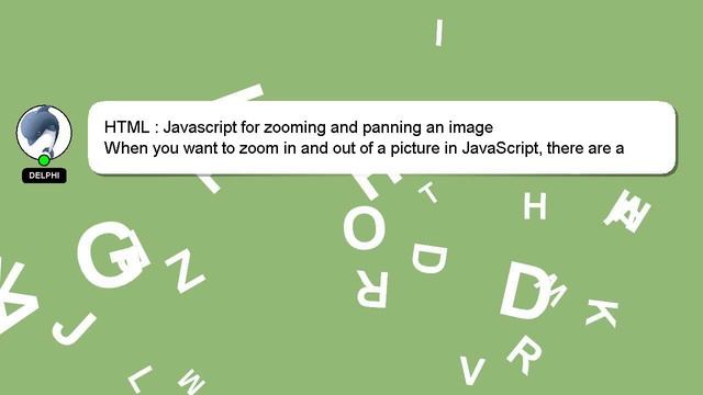 HTML : Javascript for zooming and panning an image смотреть онлайн