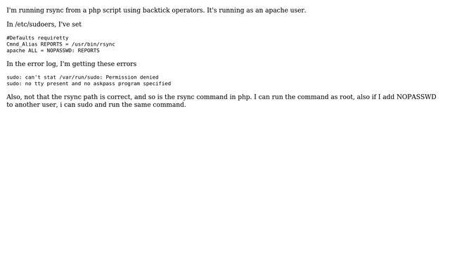 sudo [ no tty present and no askpass program specified ] [ can't stat /var/run/sudo: Permission... смотреть онлайн