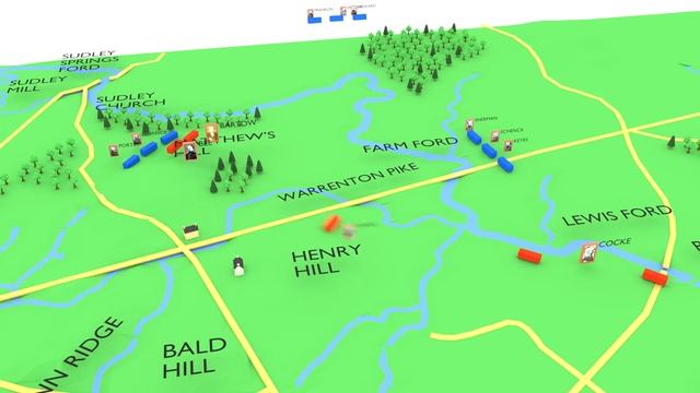 Animated Battles - First Battle of Bull Run - American Civil War 1861 смотреть онлайн