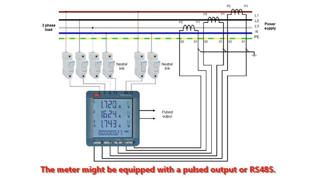 How to wire multifunction 3 phase power meter and current transformers - NEMO (subtitles) смотреть онлайн