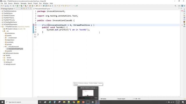 Invocation Count | Run a Test multiple times using TestNG | TestNG Tutorial Part #17 смотреть онлайн