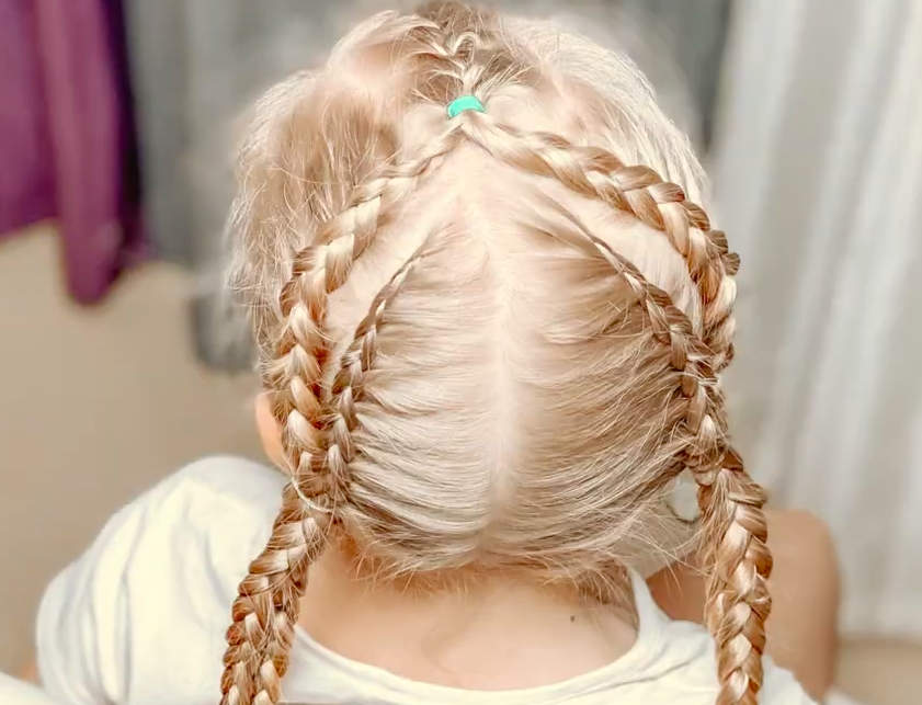 Двойная коса | Прически для девочек смотреть онлайн