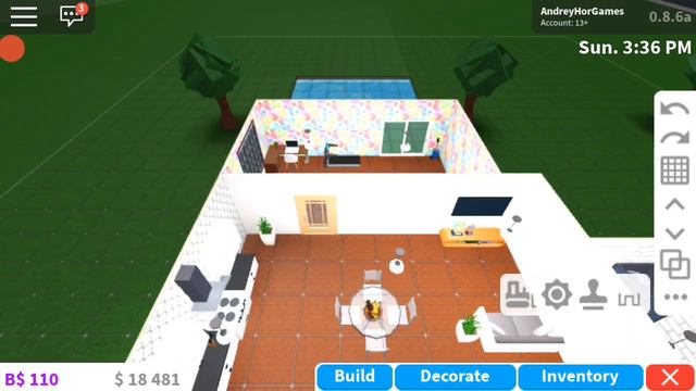 BLOXBURG #1! Как строить 2 этаж+встреча с соседом!! ANDE SHOW