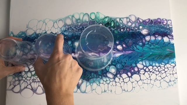 #087 EASY 3D BUBBLE Acrylic pour painting смотреть онлайн