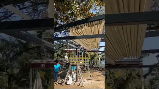 Отдых без препятствий: тентовая пергола на террасе смотреть онлайн