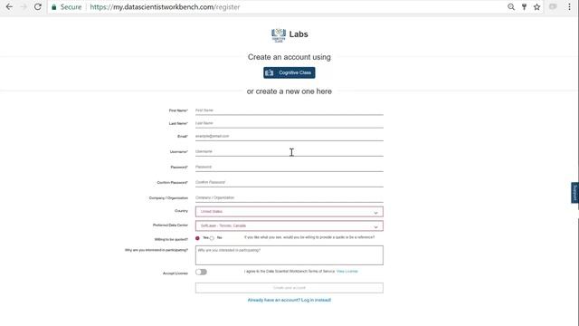 Creating a Cognitive Class Labs Account - Open Source tools for Data Science by IBM #3 смотреть онлайн