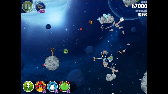 Angry Birds Space 8-22 Beak Impact 3 Star смотреть онлайн