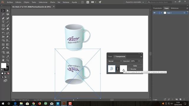 CURSO DE ADOBE ILLUSTRATOR CC 2018 DESDE CERO LECCIÓN 27 - COMO REFLEJAR UN OBJETO смотреть онлайн