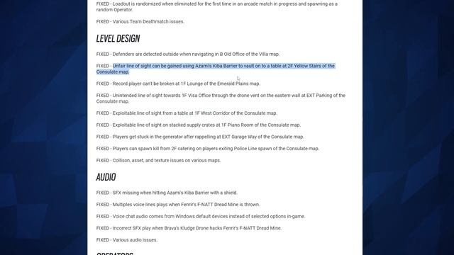 Bug Fixing Patch Y8S2.1 - 6News - Tom Clancy's Rainbow Six Siege смотреть онлайн