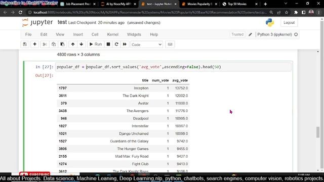 Popularity Base Recommendation System | Movies Recommendation System | Recommendation System смотреть онлайн