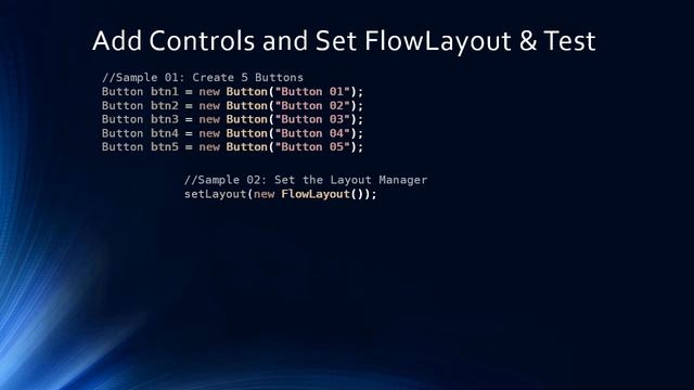 07 Java AWT FlowLayout Manager смотреть онлайн