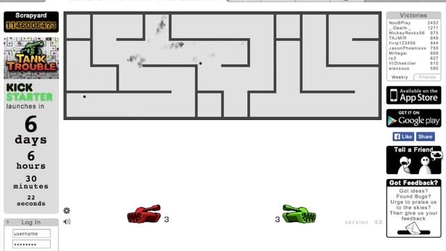 Noobs at this game! (Part 1 Tank Trouble) смотреть онлайн