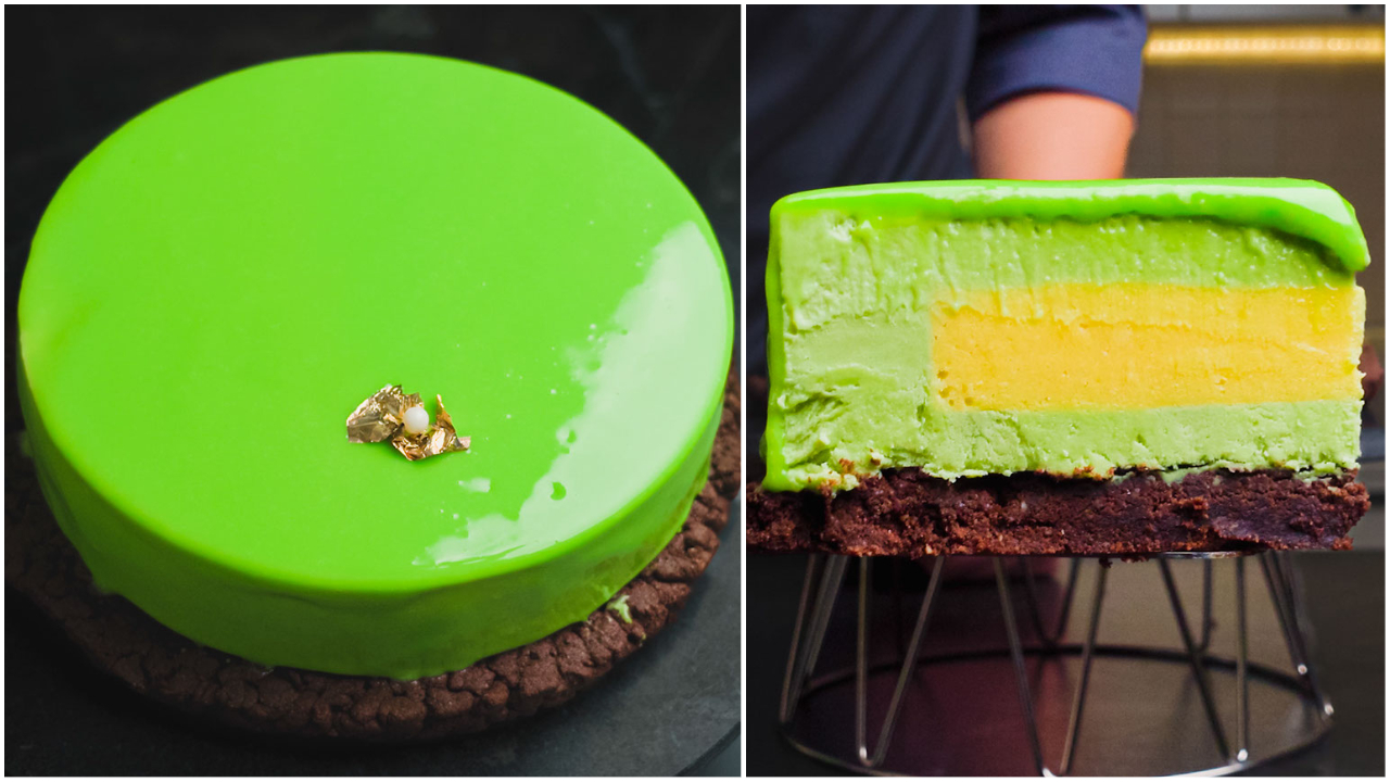 Как приготовить муссовый торт с манго и базиликом, Пошаговый рецепт смотреть онлайн