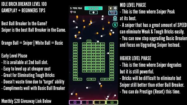 Idle Brick Breaker Android Gameplay Level 100 + Beginner's Tips | New Idle Game July 2020 смотреть онлайн