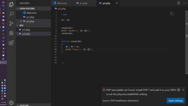 PHP Function | Variables-Global, Local,Parameter смотреть онлайн