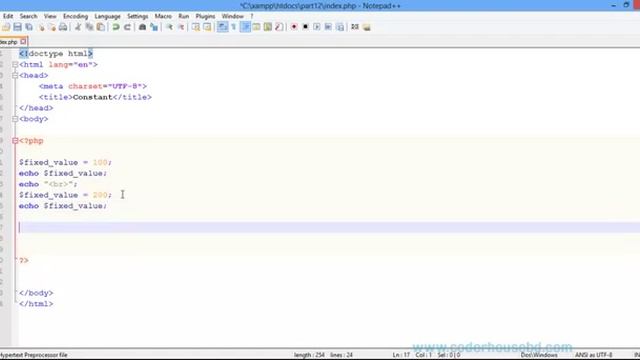 PHP Tutorial Bengali Part 16 Constant смотреть онлайн