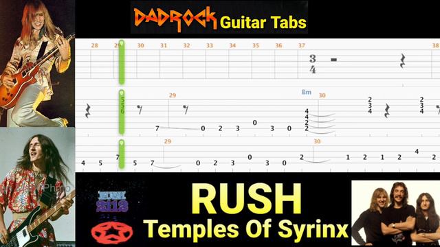 The Temples Of Syrinx - RUSH - Guitar + Bass TABS Lesson (Request) смотреть онлайн