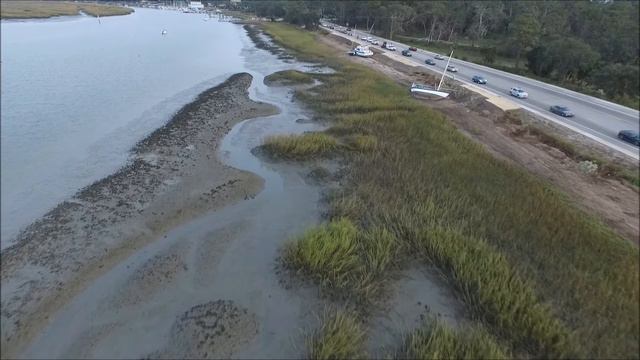 Sunset over Beaufort, SC from Factory Creek with DJI Phantom смотреть онлайн