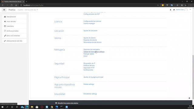 Configuraciones iniciales de Moodle 3.9 (cambio de idioma, zona horaria y país por defecto) смотреть онлайн