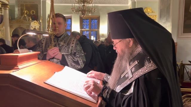 В четверг 1-й сед. Вел.поста епископ Алексий совершил повечерие с чтением канона пр.Андрея Критског смотреть онлайн