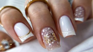 ?ДОРОГО! ФРЕНЧ Золотом + ЭФФЕКТНЫЕ БЛЕСТКИ? НОВИНКИ Esthetic Nails? Белый маникюр