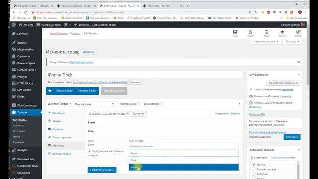 Знакомство с админкой Wordpress смотреть онлайн