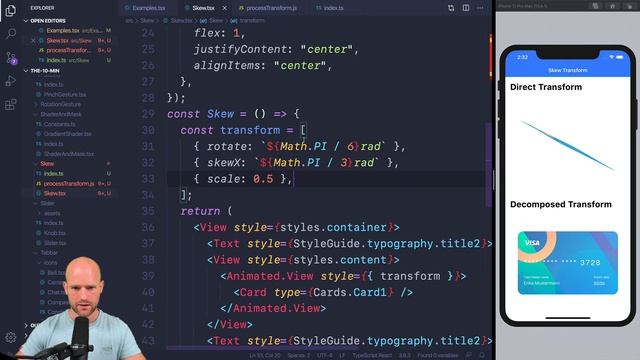 The 10-min React Native Skew & Tween Transforms смотреть онлайн