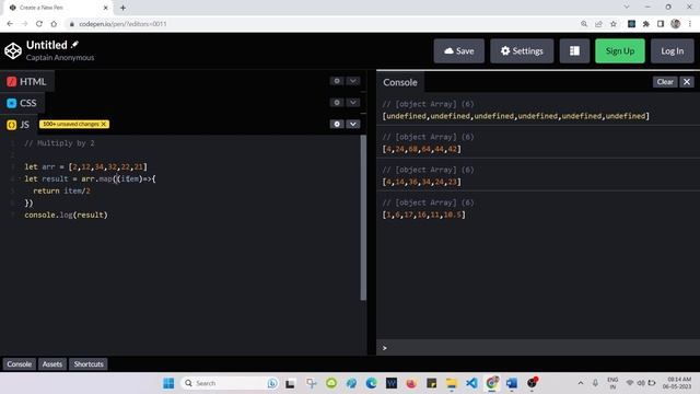 Mathematical operation in Array смотреть онлайн