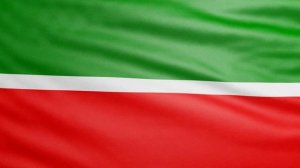 Флаг Республики Татарстан. Флаги субъектов РФ. Зацикленное видео. Бесплатный футаж.